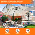 Miniatyrbild 3 av 9: Parasol Ø300cm obrotowy, uchylny, obrót 360°, rynkowy, beżowy