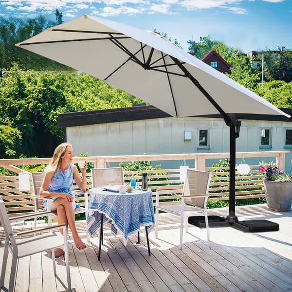 Parasol Ø300cm obrotowy, uchylny, obrót 360°, rynkowy, beżowy