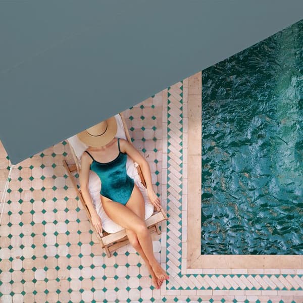 Relaxdays rektangulär solsegel, vattentät, UV-skydd, spännband, terrass, balkong, 3 x 4 m, grå