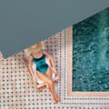 Miniatyrbild 2 av 6: Relaxdays rektangulär solsegel, vattentät, UV-skydd, spännband, terrass, balkong, 3 x 4 m, grå