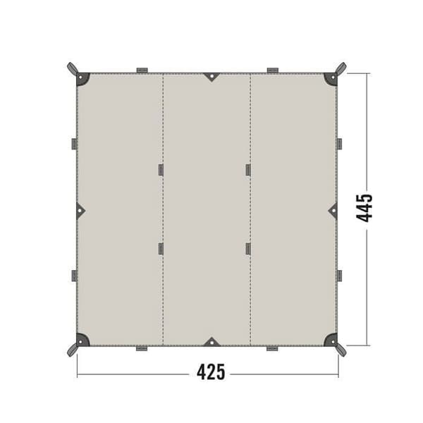 Skuggsegel - Tatonka solsegel - 2466 - Tarp 2 TC Skuggsegel. Bland-Vuxen, Sand/Beige, 285 x 300 cm