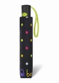 Miniatyrbillede 2 af 4: Benetton Foldbar Paraply med Prikker på Sort Signature Dot Sort