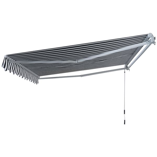 Markise, 3.5x2.5 m, Grå Hvid