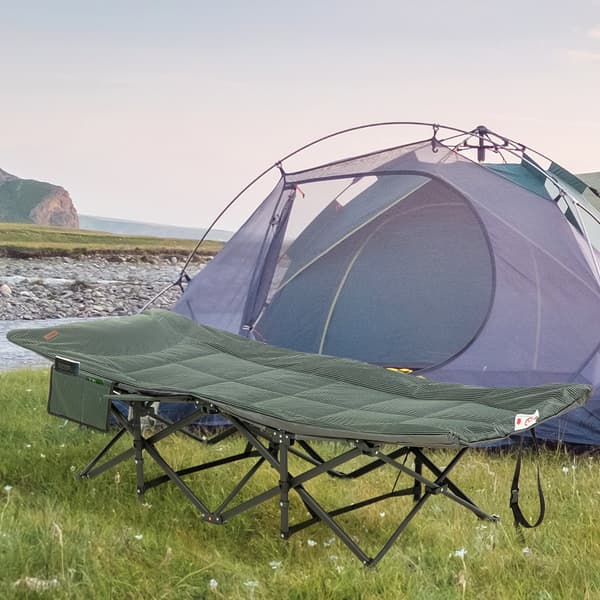Campingbädd, 68x186x48 cm, Grå