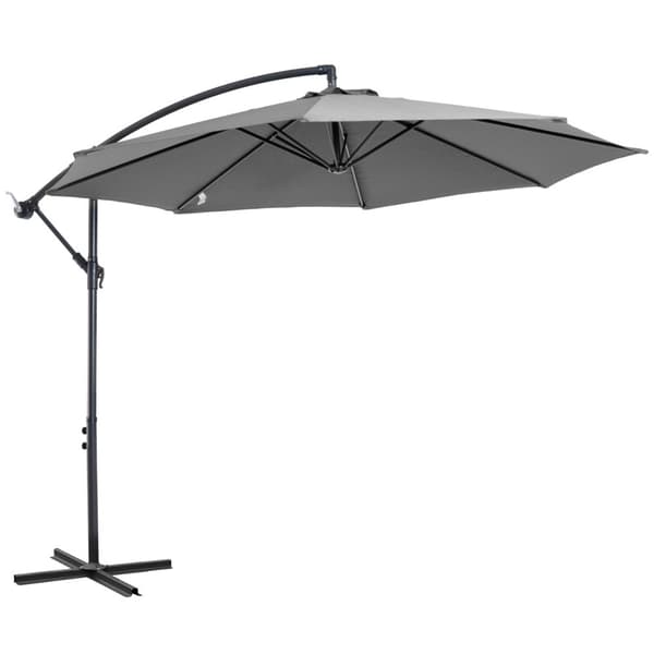 Solparaply, Ø2.95x2.45m, Grå