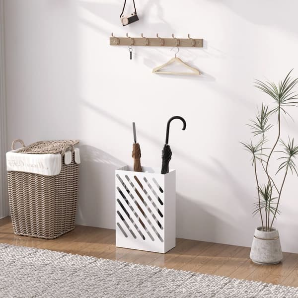 Paraplyholder, 28x14x41 cm, Hvid
