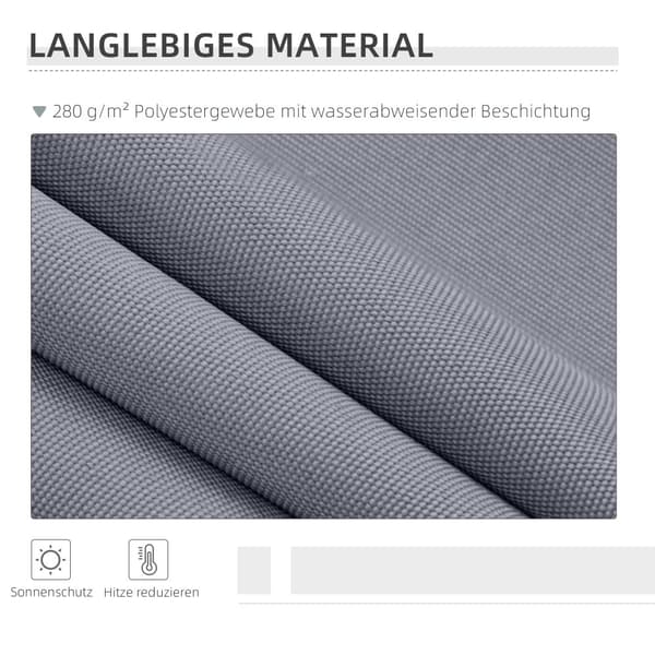 Markise, L395 × B300 cm, Grå