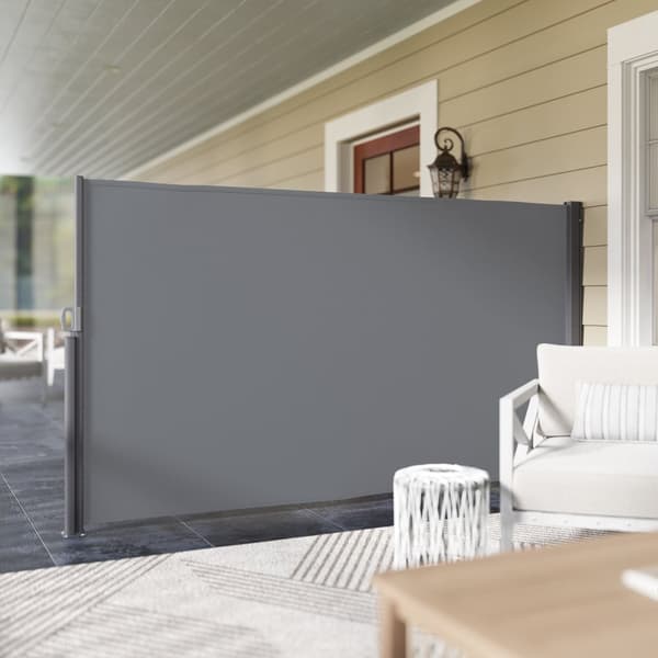 Udtrækkelig Sidemarkise, 300x180 cm, Mørkegrå