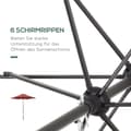 Miniatyrbillede 5 af 9: Patio Paraply, Ø196 cm, Ø1.96x2.04H m, Vinrød