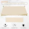Miniatyrbillede 4 af 9: Markise, 300x150 cm, Beige
