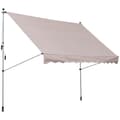 Miniatyrbillede 1 af 9: Justerbar Markise, 200x150 cm, Creme Hvid