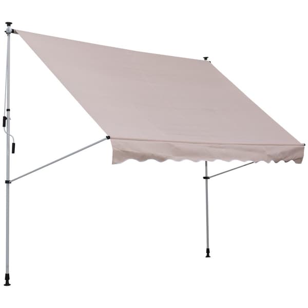 Justerbar Markise, 200x150 cm, Creme Hvid