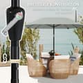 Miniatyrbillede 8 af 9: Patio Paraply, Ø233 cm, 2.33Lx2.33Bx2.4H m, Mørkegrå