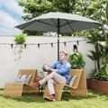 Miniatyrbillede 9 af 9: Patio Paraply, Ø233 cm, 2.33Lx2.33Bx2.4H m, Mørkegrå
