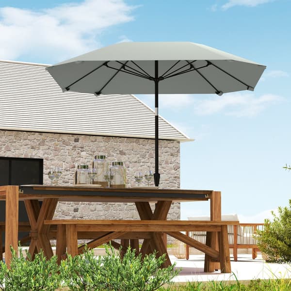 Patio Paraply, Ø233 cm, 2.33Lx2.33Bx2.4H m, Mørkegrå