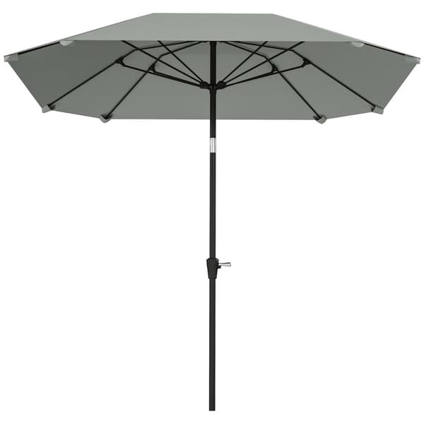 Patio Paraply, Ø233 cm, 2.33Lx2.33Bx2.4H m, Mørkegrå