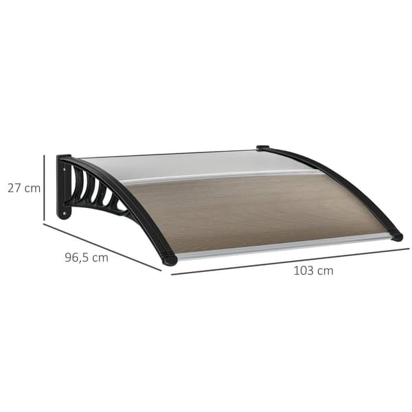 Markis, Pultvordach, 103x96.5x27 cm, Brun