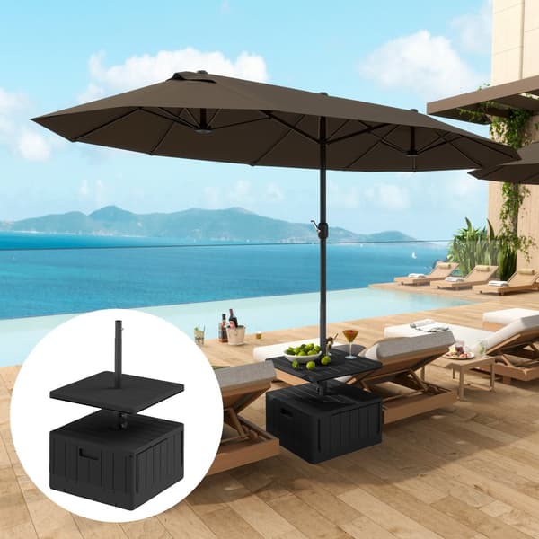 Sateenvarjoteline, 3-in-1, 53P x 53L x 45K cm, Musta