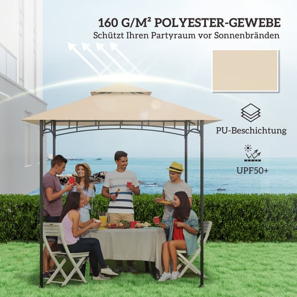 Udskiftningstag til Grill Pavillon, 1.5x2.4 m, Beige