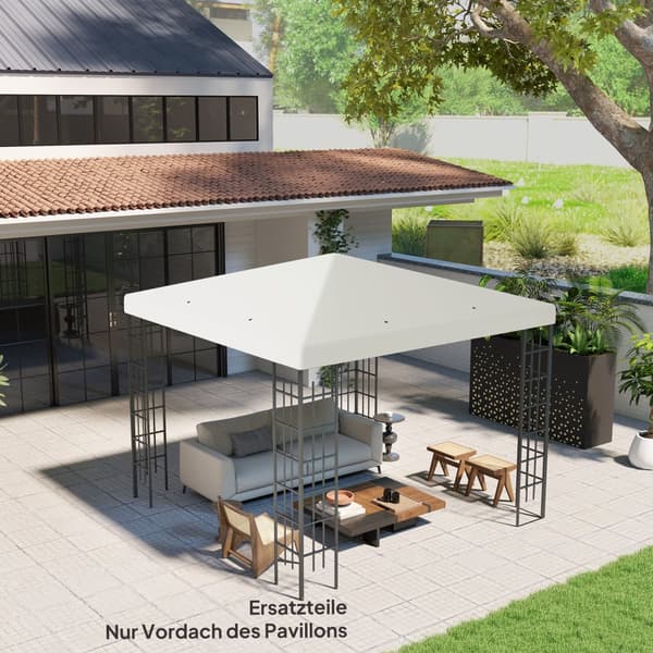 Paviljongin kattoremontti, 298x298 cm, vaaleanharmaa
