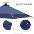 Miniatyrbillede 5 af 9: Solarparaply med LED, Ø290x260 cm, Mørkeblå