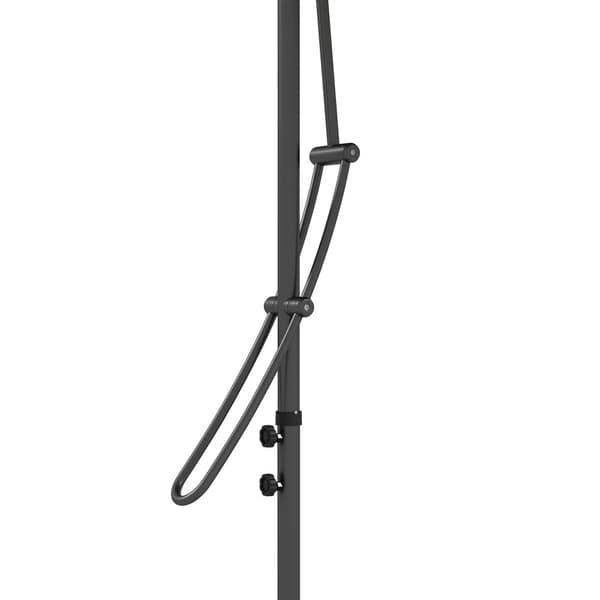 Solarparaply med LED, Ø290x260 cm, Mørkeblå