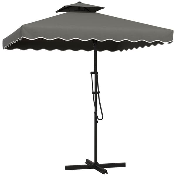 Patio Paraply, 243x243 cm, Mørkegrå