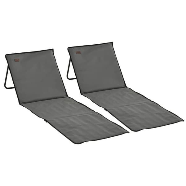 Strandmatta Set, 142x51x40 cm, Grå