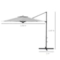 Miniatyrbillede 3 af 9: Patio Paraply, Ø3 m, Ø294x242H cm, Mørkegrå