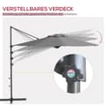 Miniatyrbillede 5 af 9: Patio Paraply, Ø3 m, Ø294x242H cm, Mørkegrå