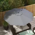 Miniatyrbillede 7 af 9: Patio Paraply, Ø3 m, Ø294x242H cm, Mørkegrå