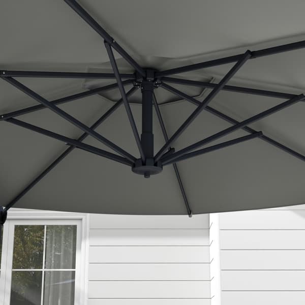 Patio Paraply, Ø3 m, Ø294x242H cm, Mørkegrå