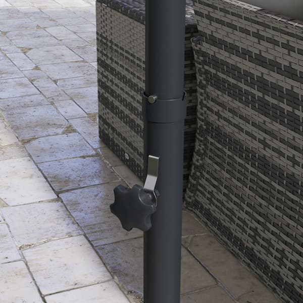 Patio Paraply, Ø3 m, Ø294x242H cm, Mørkegrå