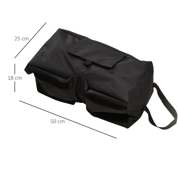 Paraplyställ, Sandsack Marknadsparaplyställ, 50x25x18 cm, Svart