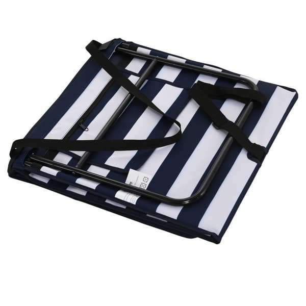 Strandmatta Set, 142x51x40 cm, Blå och Vit