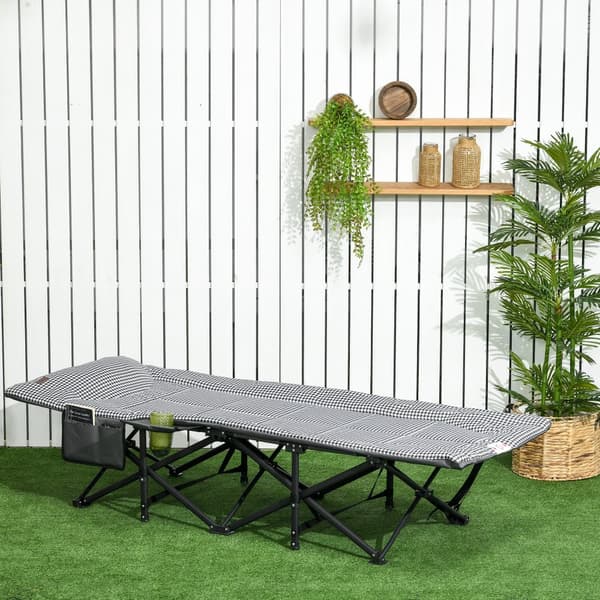Campingbädd, 68x186x48 cm, Svart