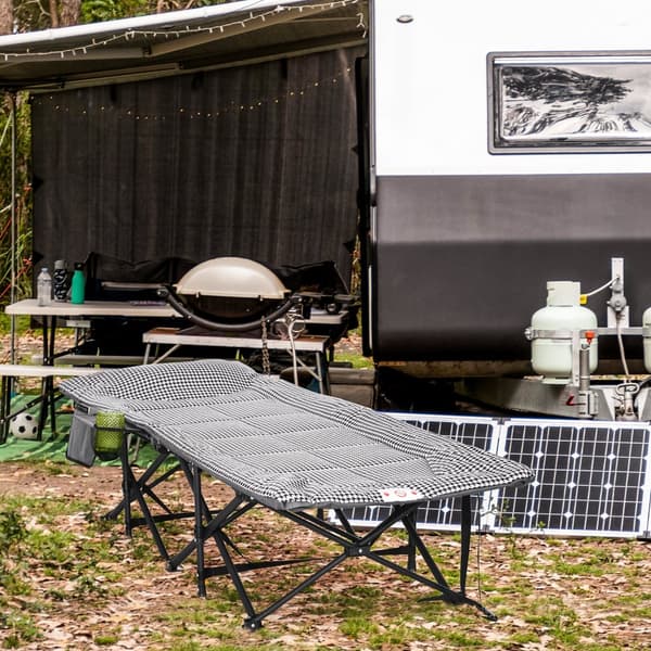 Campingbädd, 68x186x48 cm, Svart