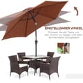 Miniatyrbillede 5 af 9: Patio Paraply, 2.6x2.35 m, Brun
