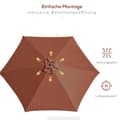 Miniatyrbillede 6 af 9: Patio Paraply, 2.6x2.35 m, Brun