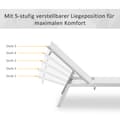 Miniatyrbillede 4 af 9: Solstol, 170x58x97 cm, Creme Hvid
