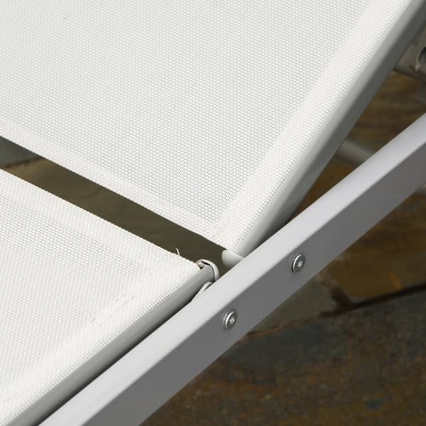 Solstol, 170x58x97 cm, Creme Hvid