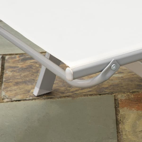 Solstol, 170x58x97 cm, Creme Hvid