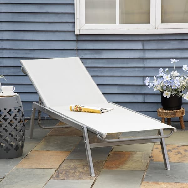 Solstol, 170x58x97 cm, Creme Hvid