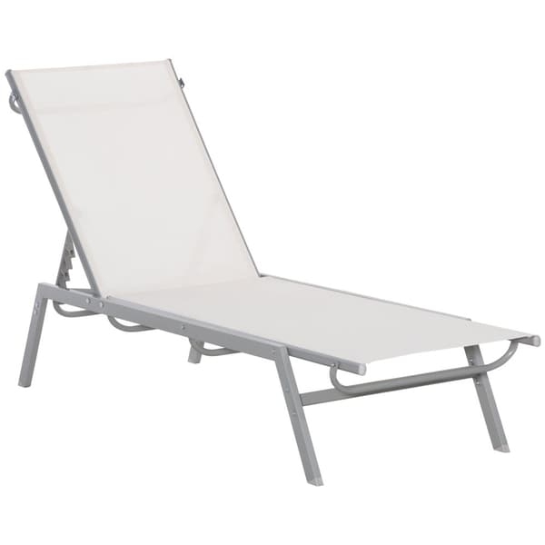 Solstol, 170x58x97 cm, Creme Hvid