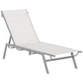 Miniatyrbillede 1 af 9: Solstol, 170x58x97 cm, Creme Hvid