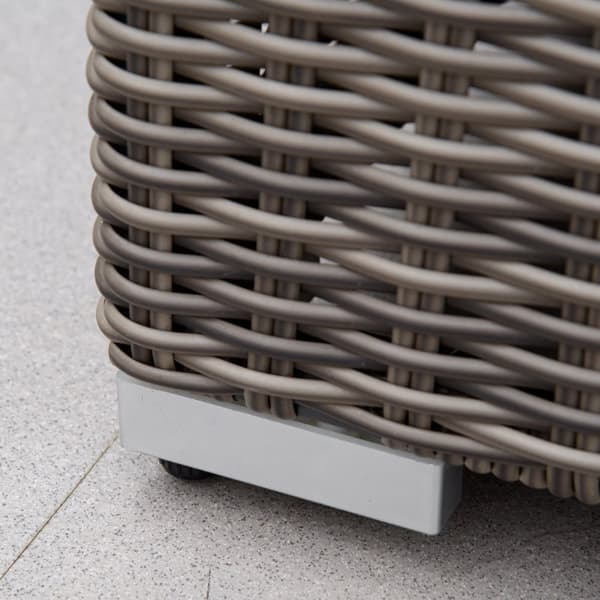Solstol, Poly-Rattan, 60x195x86 cm, Grå