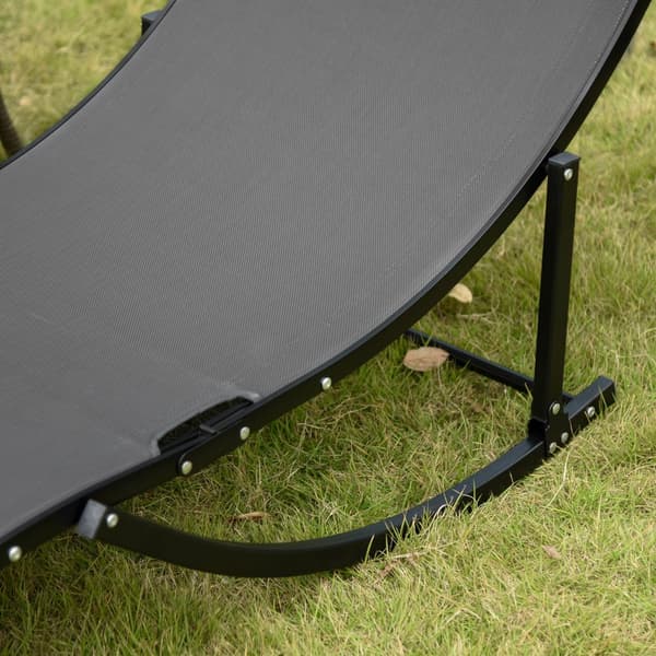 Solstol Set, 165x61x63 cm, Mörkgrå