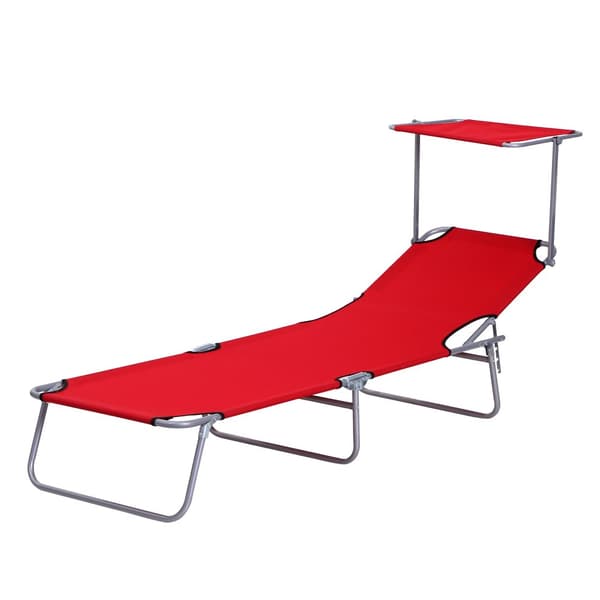 Solstol, 187x58x36 cm, Röd