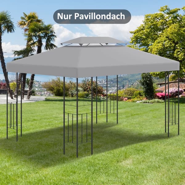Pavillon Tag, 3x4 m, Lys Grå