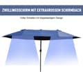 Miniatyrbillede 4 af 9: Dobbelt Solparaply, 460x270x240 cm, Blå